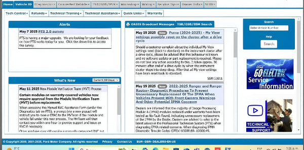 Ford PTS Portal - Official OEM Workshop Manuals and Repair Procedures