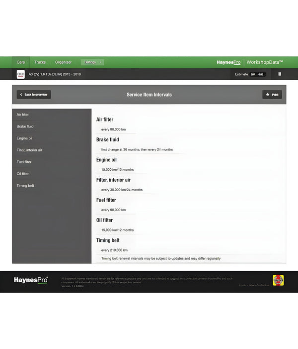 HaynesPro WorkshopData Car Edition 2026 - 12-Month Full Online Subscription