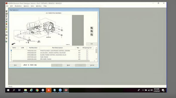 Honda EPC General Region - Official Electronic Parts Catalog Interface