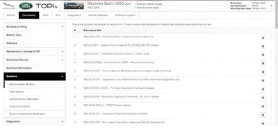 Access Official JLR Technical Service Bulletins (TSBs) and SSMs via TOPIx Cloud Account