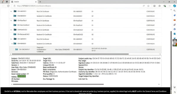 Mercedes Xentry ZenZefi Certificate - 6-Month Security Access