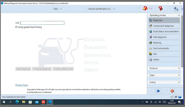 ODIS Service v25 with Guided Fault Finding (GFF) - Remote Setup for VW Audi